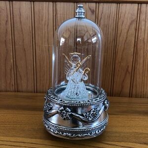 International Silver Company Illuminated Angel Musical Globe